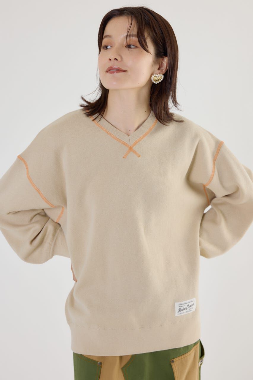 RODEO CROWNS「スウェットライク Vネックトップス」|ニット・セーター|