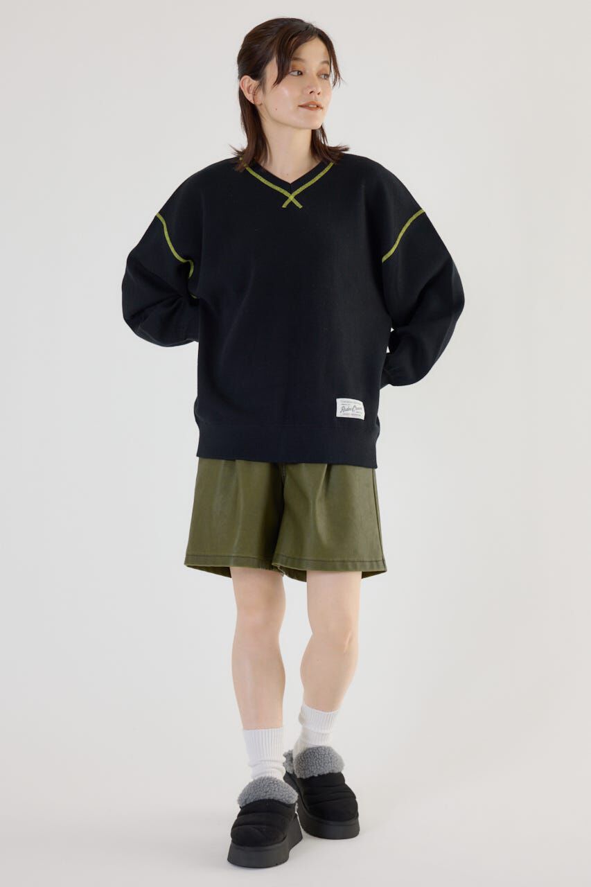 RODEO CROWNS「スウェットライク Vネックトップス」|ニット・セーター|