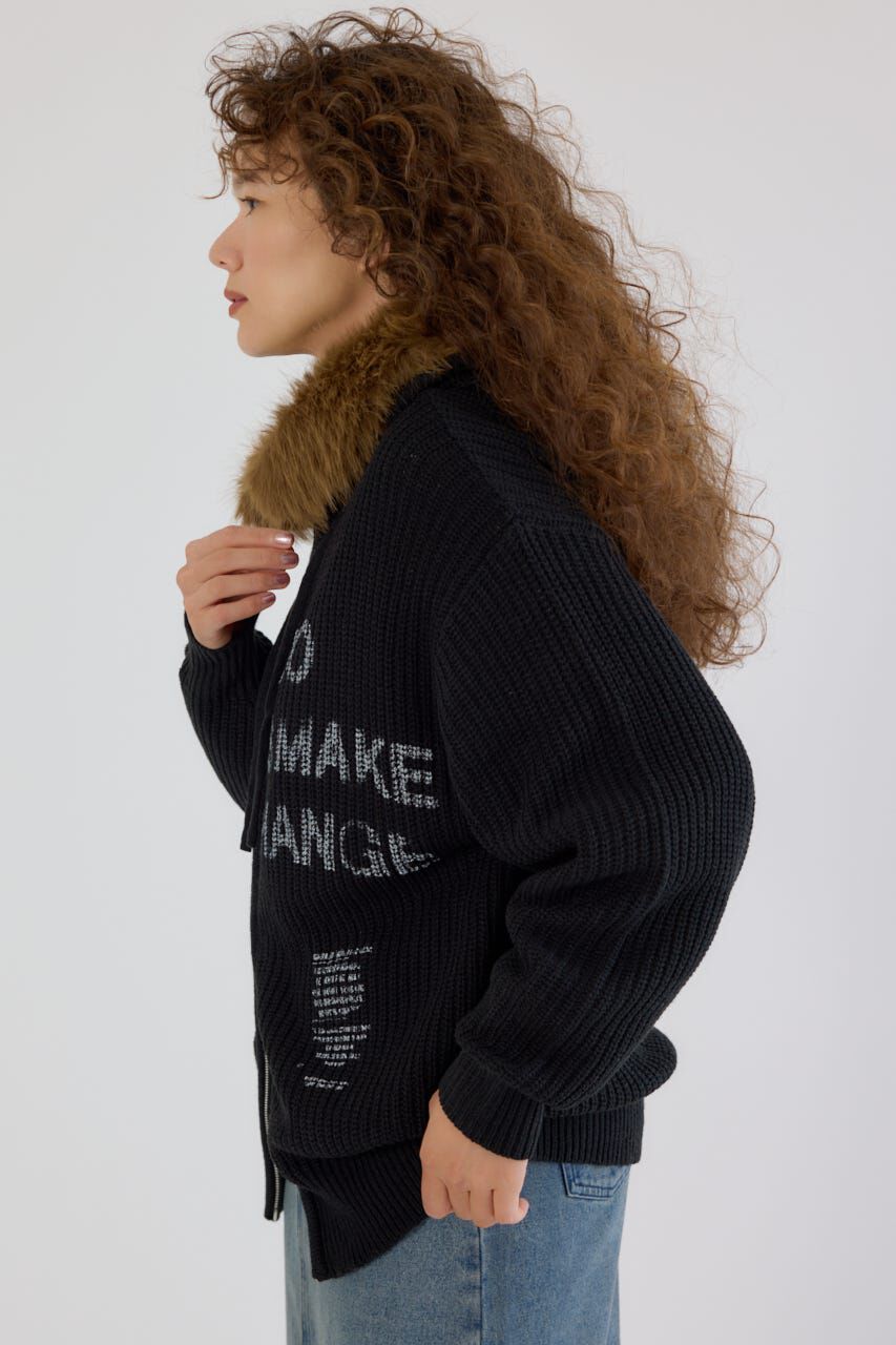 RODEO CROWNS「FADE LOGOニットジップフーディー」|パーカー|