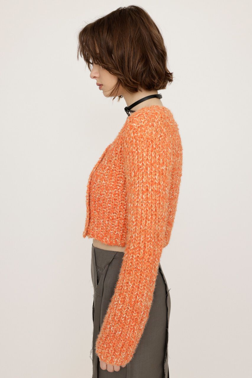 SLY「TAPE YARN SLANT NECK カーディガン」|ニット・セーター|