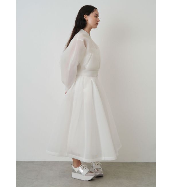 ELENDEEK「MESH BONDING FLARED SK」|スカート|