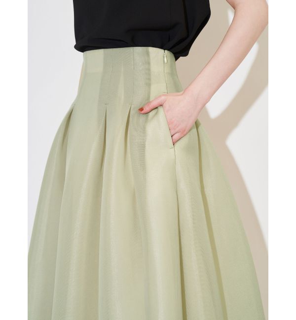 ELENDEEK「MESH BONDING FLARED SK」|スカート|