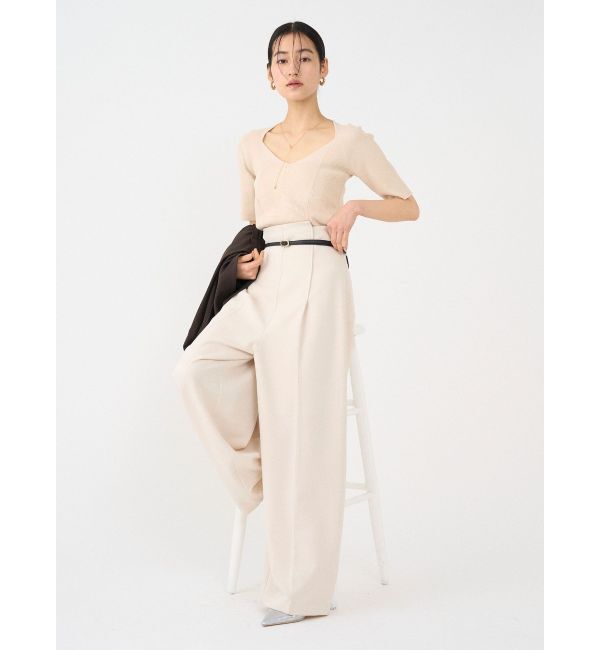 LAGUNAMOON「バイカラーベルトパンツ」|その他|