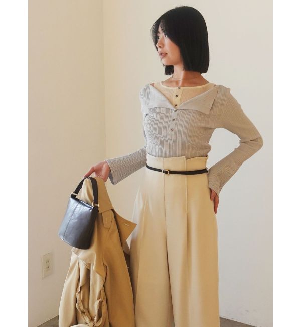 LAGUNAMOON「バイカラーベルトパンツ」|その他|