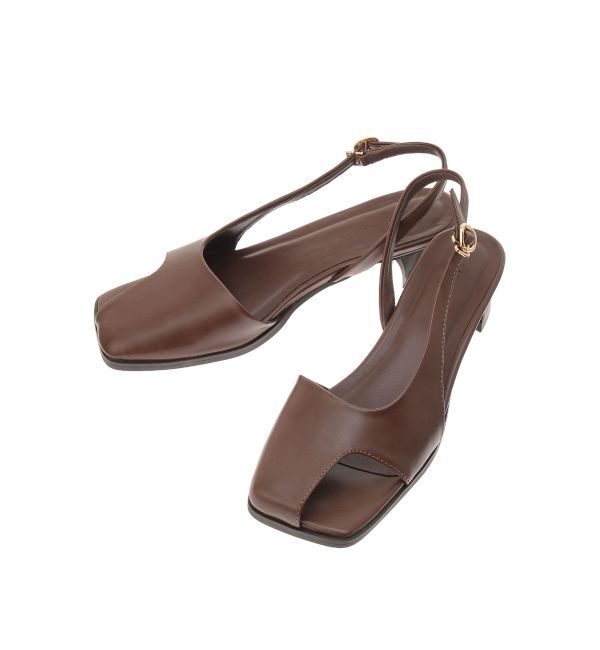 LAGUNAMOON「アシメオープントゥサンダル」|サンダル|