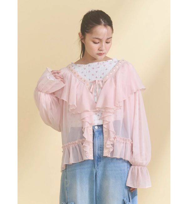 merry jenny「フラワーメロートップス」|Tシャツ・カットソー|