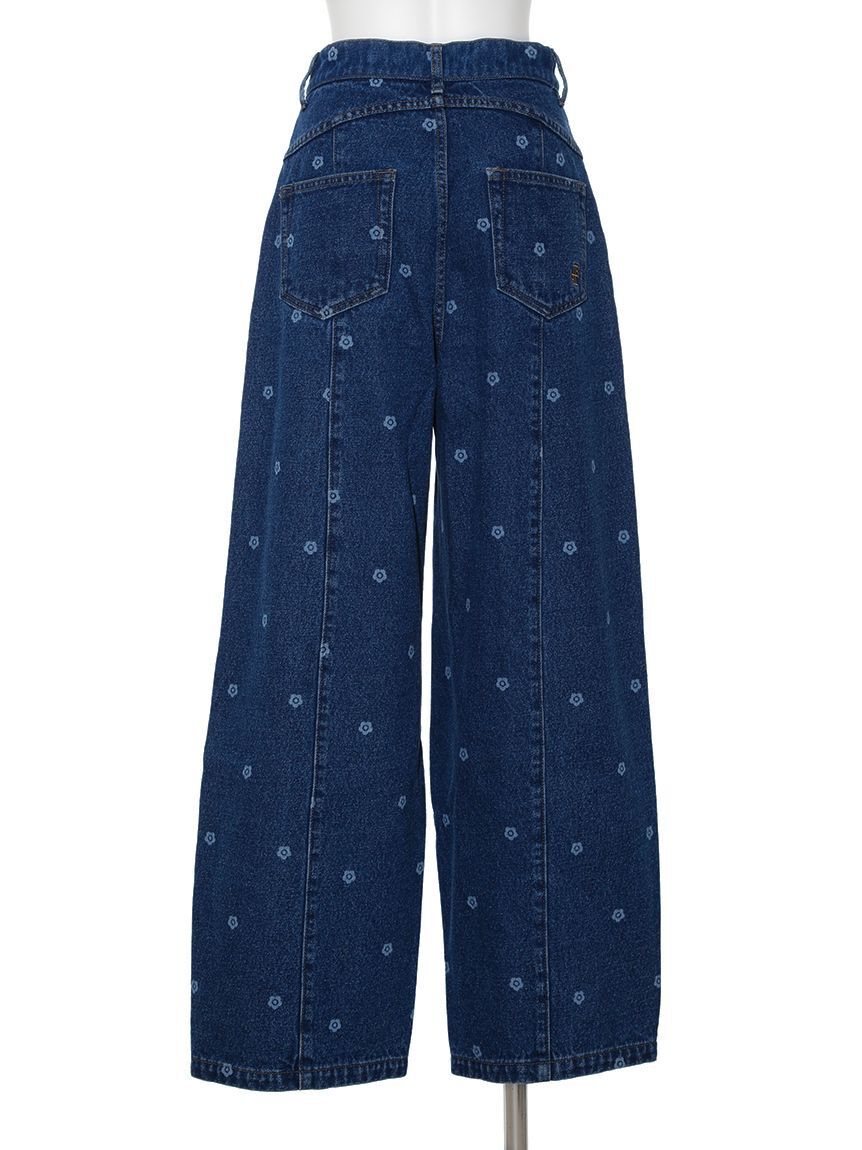 LILY BROWN「【WEB限定】【LILY BROWN&times;MARY QUANT】デイジー柄ワイドデニムパンツ」|デニム|