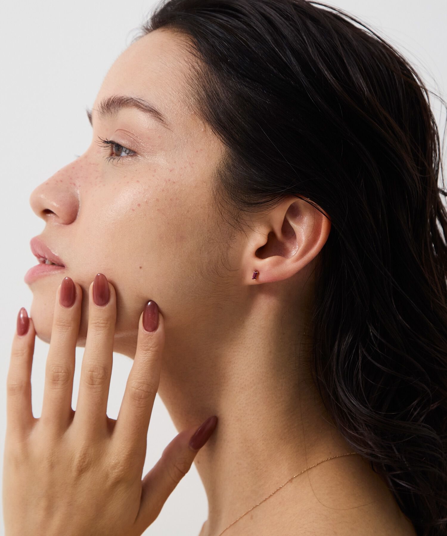 JUPITER「【K10】天然石カクテルプチピアス/片耳　ロードライトガーネット」|ピアス|