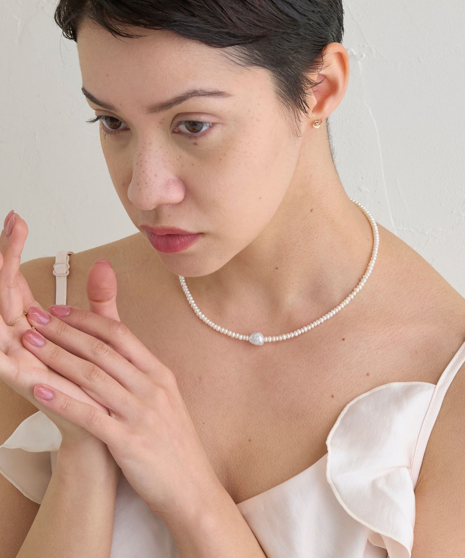 JUPITER「【淡水パール】バロックパールネックレス/40cm」|ネックレス|