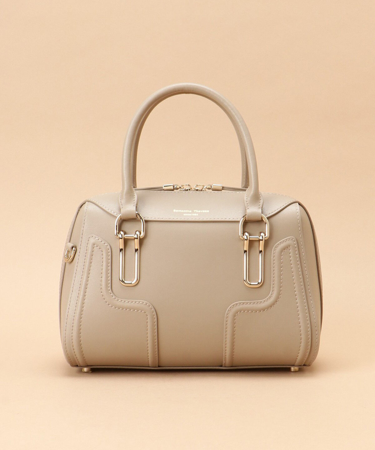 Samantha Thavasa「オリジナル金具 ボストンバッグ」|ボストンバッグ|グレージュ