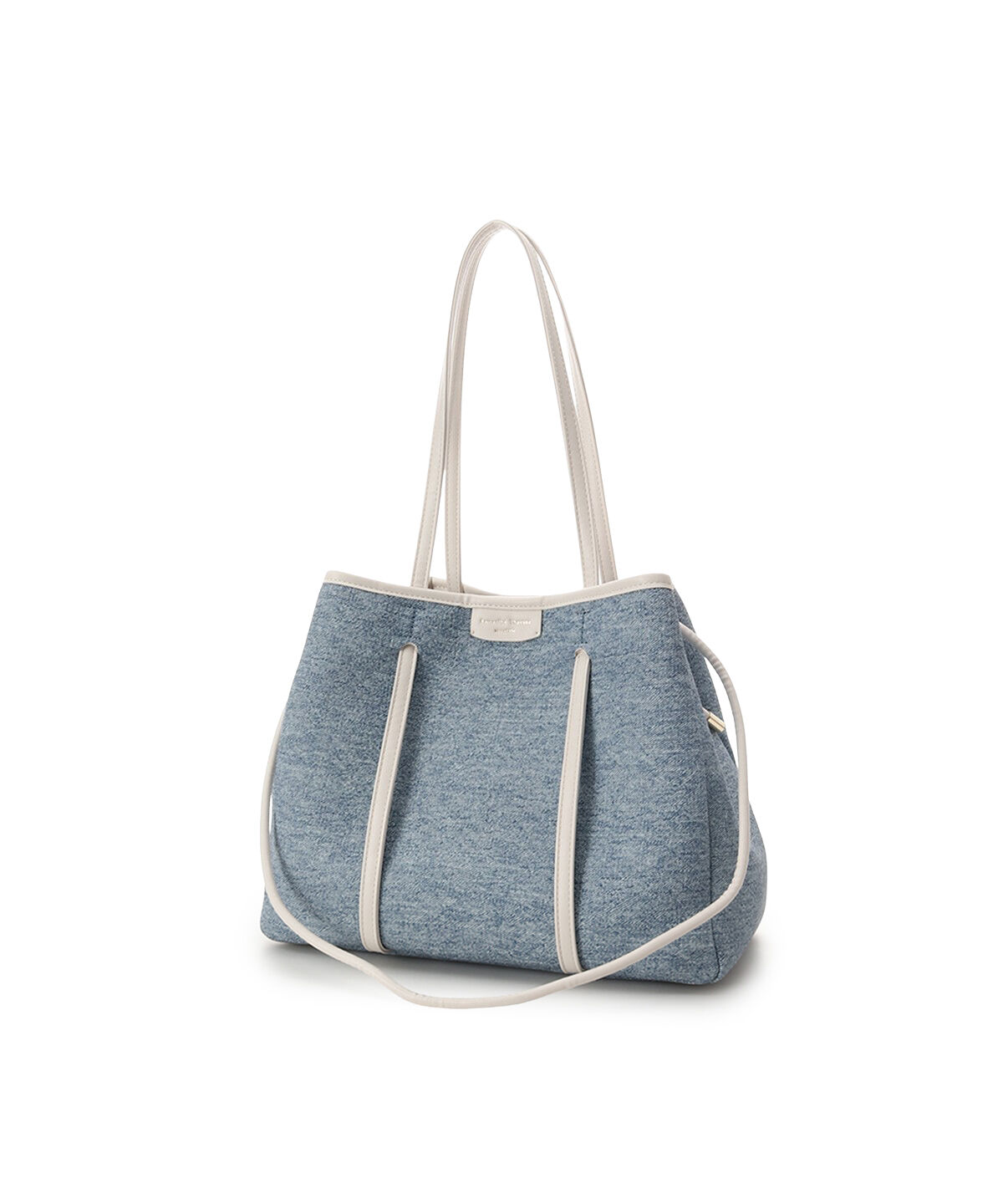 Samantha Thavasa「デニム調キャンバスデザイン 合皮トートバッグ 大サイズ」|トートバッグ|
