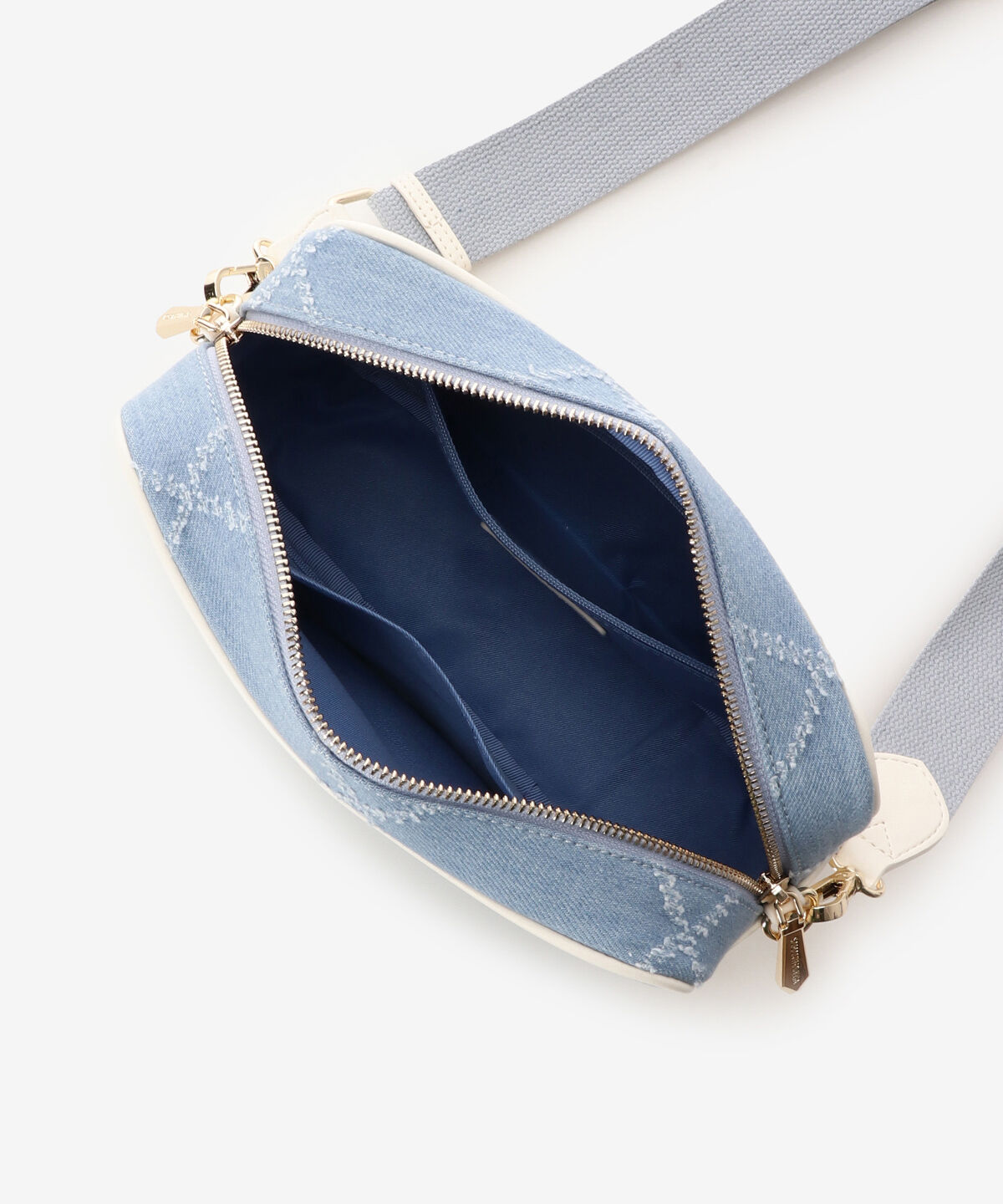 Samantha Vega「ロゴテープデニム風ショルダー」|ショルダー・メッセンジャー|