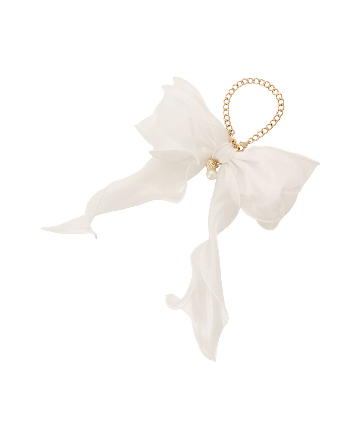 Samantha Vega「2wayオーガンジーリボンバッグチャーム」|チャーム・キーホルダー|ホワイト