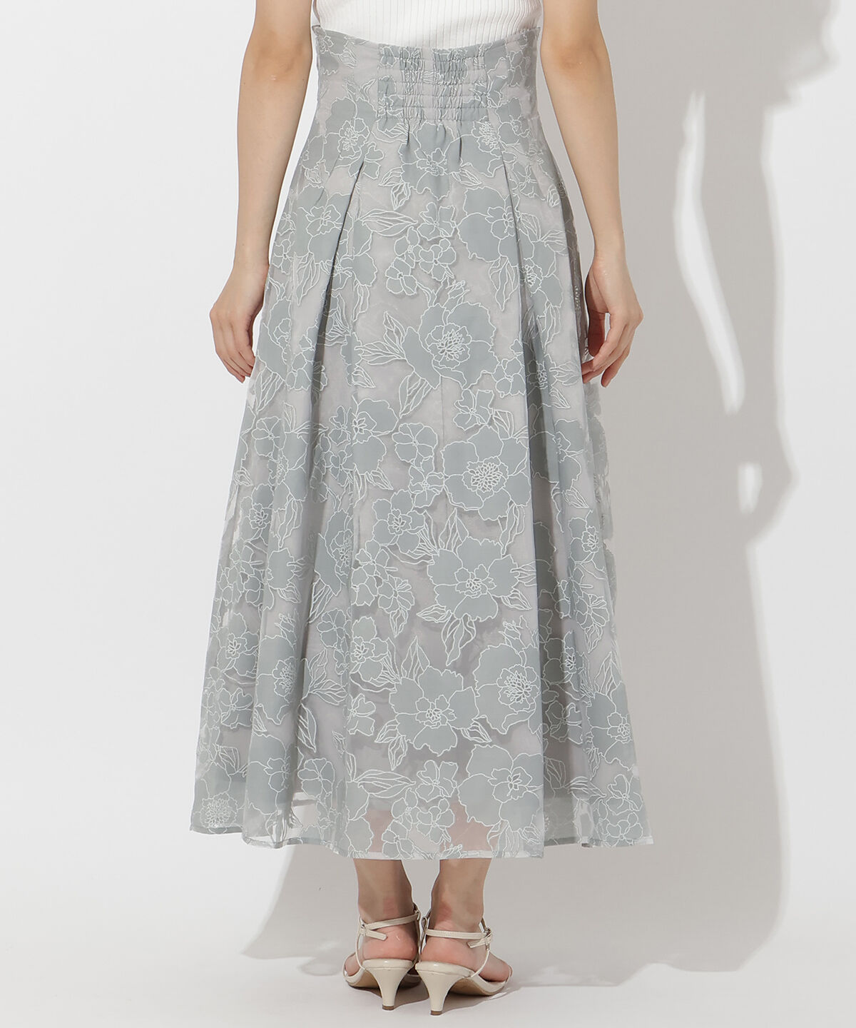 アンドクチュール「オパールフラワーフレアスカート」|フレア|