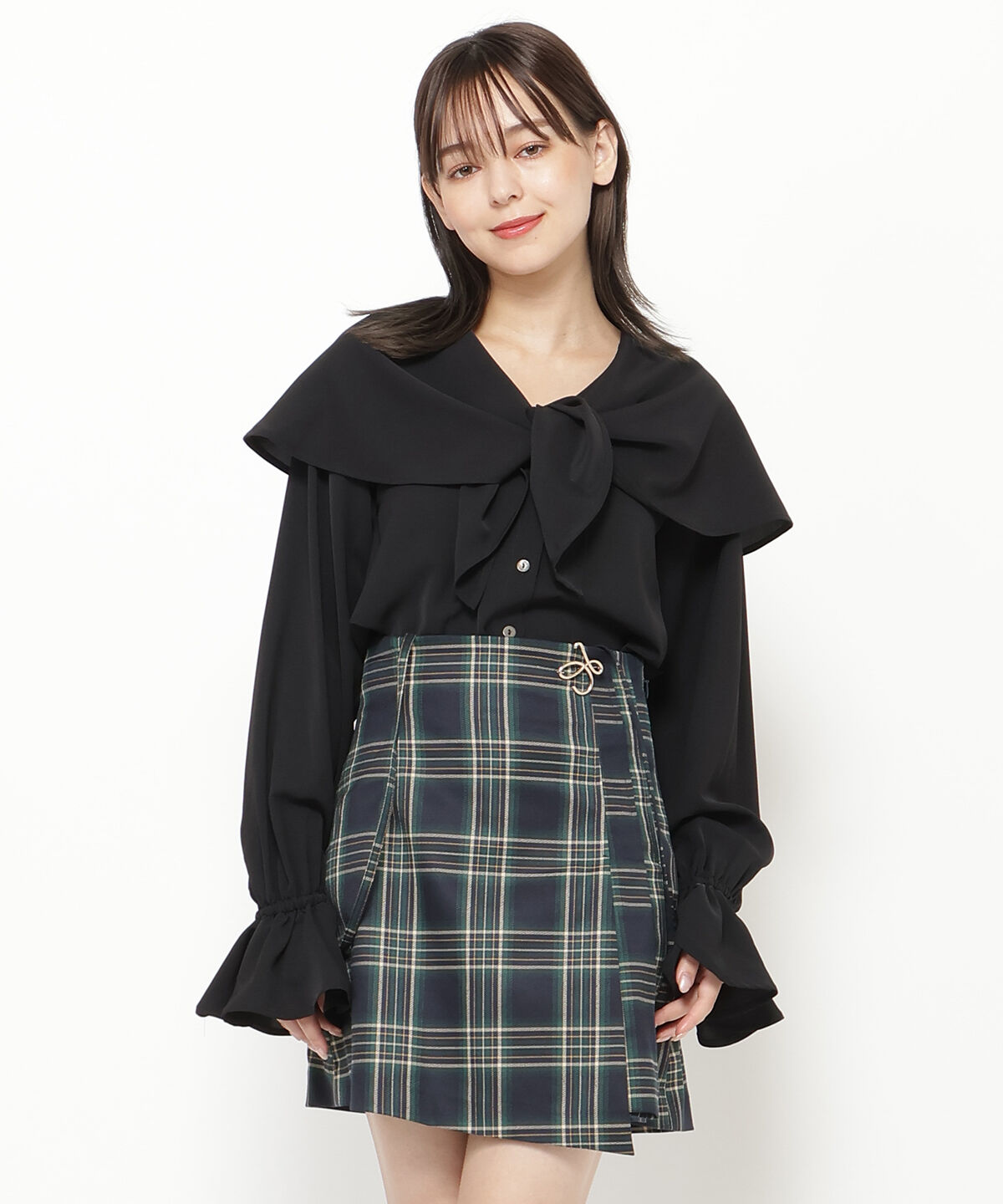 REDYAZEL「２wayビッグカラーブラウス」|シャツ・ブラウス|ブラック