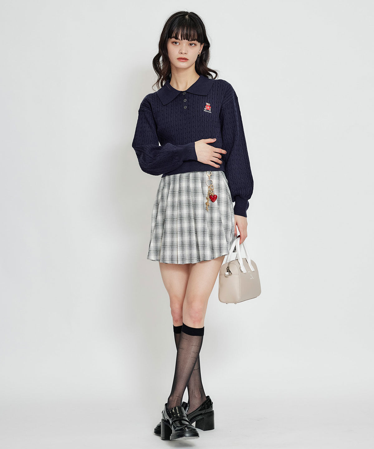 REDYAZEL「REDYAZEL&times;ハートチャームプリーツミニスカート」|タイト|