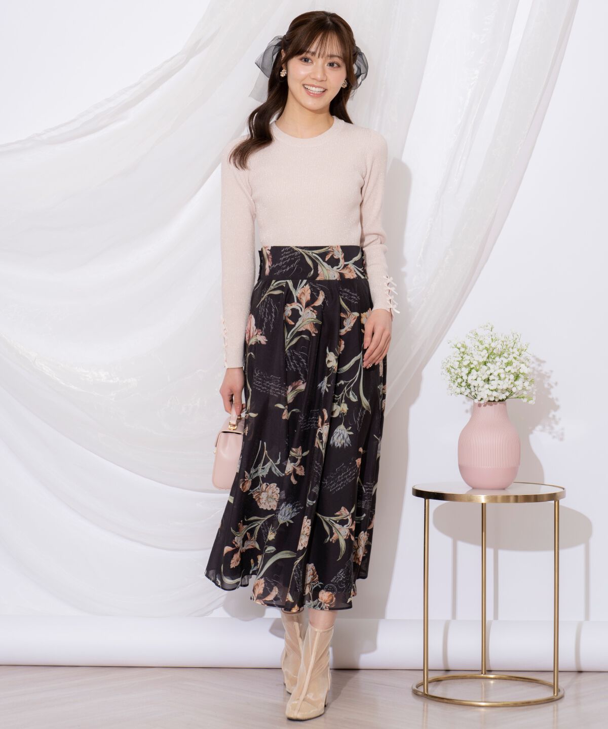 WILLSELECTION「袖リボンボトルネックニット」|ニット・セーター|