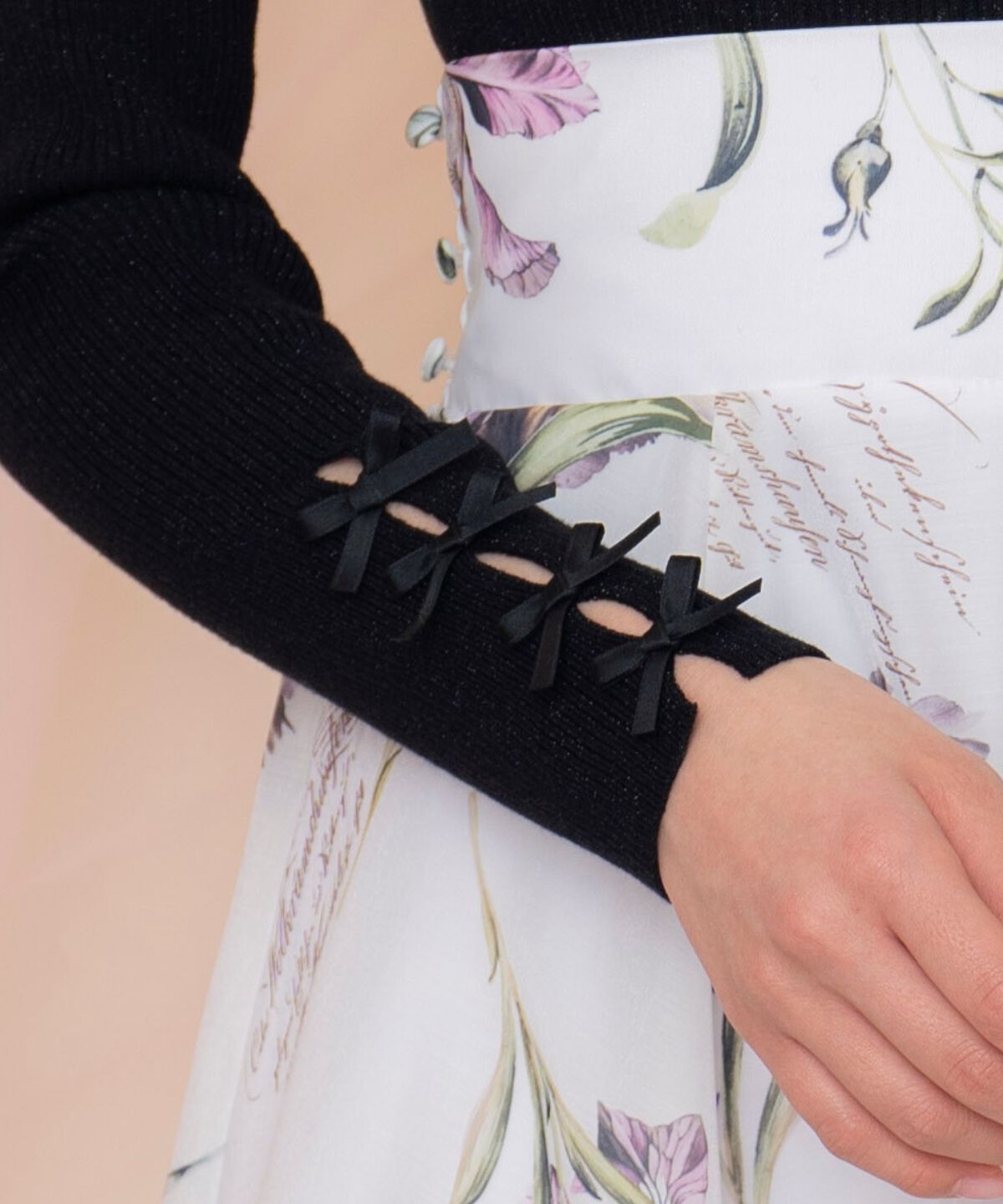 WILLSELECTION「袖リボンボトルネックニット」|ニット・セーター|