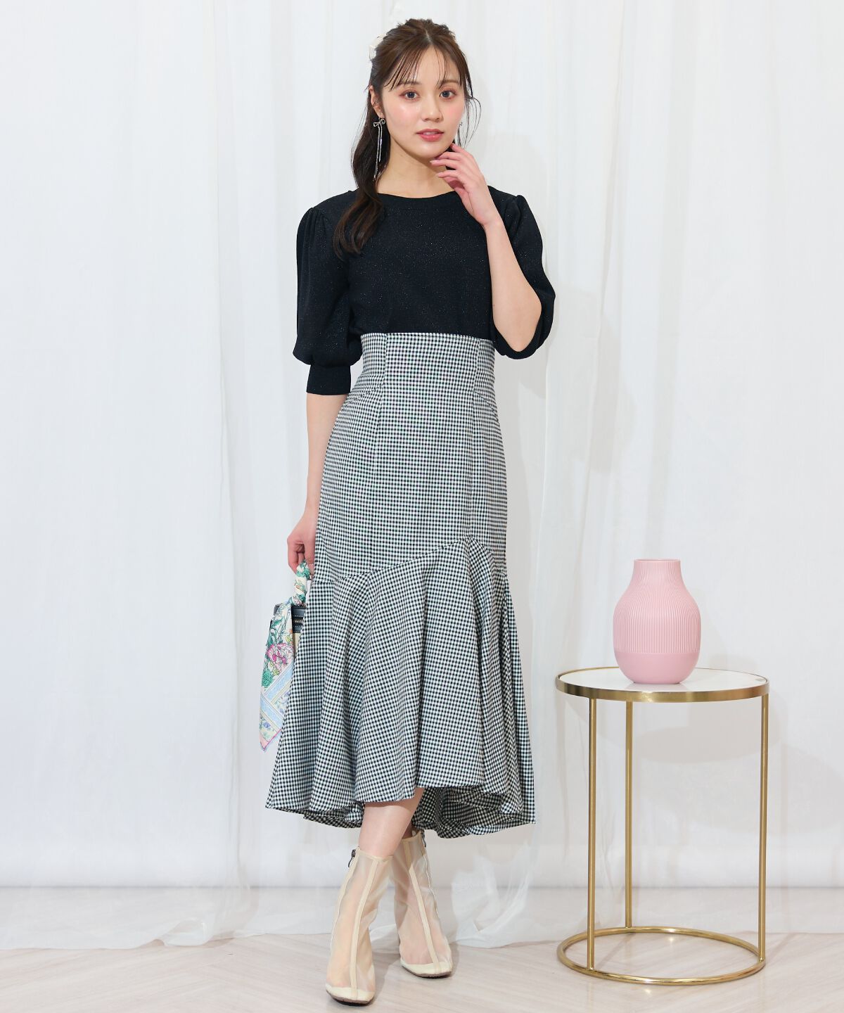 WILLSELECTION「2WAYリボンラメニットプルオーバー」|ニット・セーター|