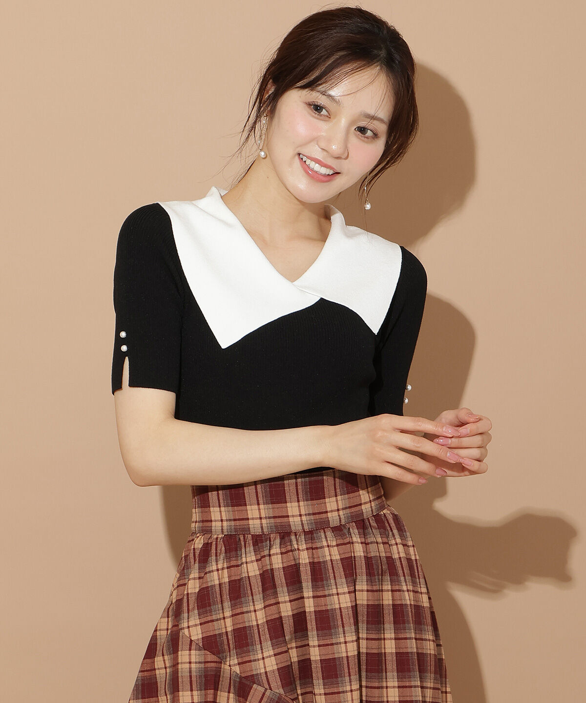 WILLSELECTION「アシメカラーリブニット」|ニット・セーター|