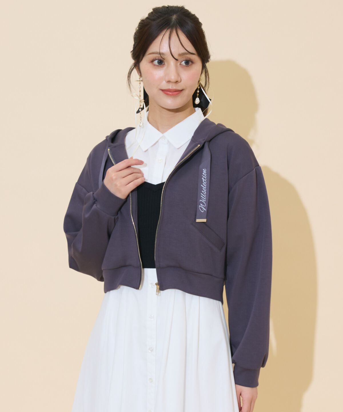 WILLSELECTION「ロゴテープパーカー」|パーカー|ﾁｬｺｰﾙｸﾞﾚｰ