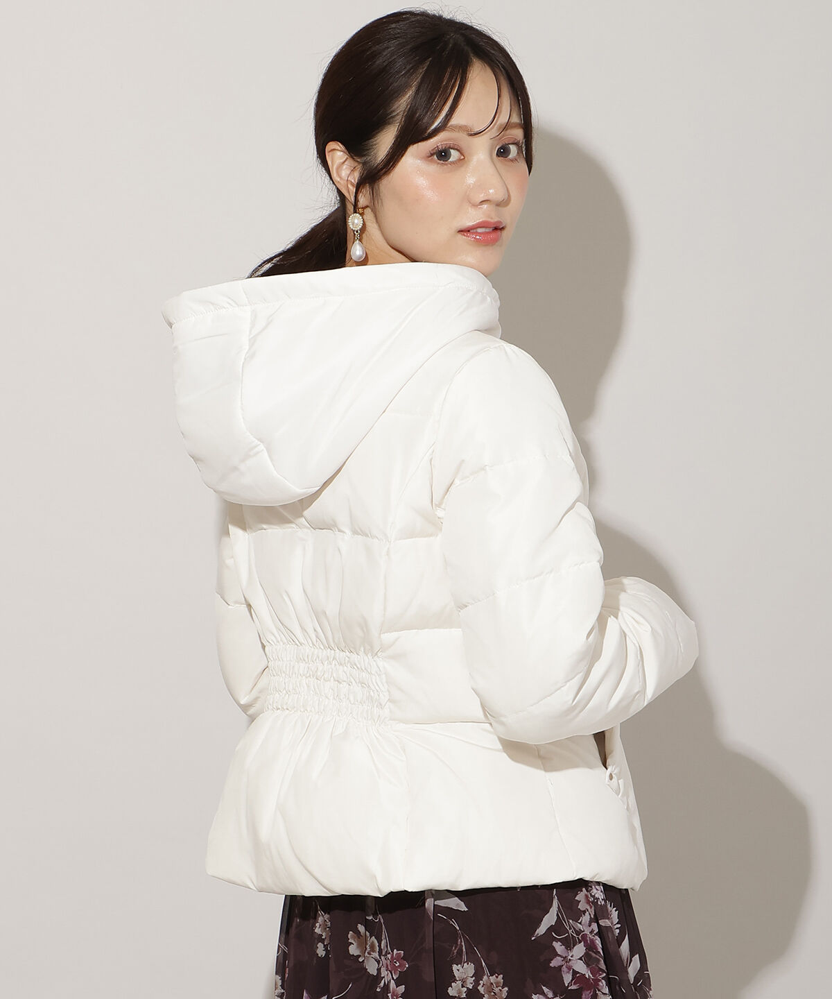 WILLSELECTION「フードファーペプラムショートダウン」|ダウン|