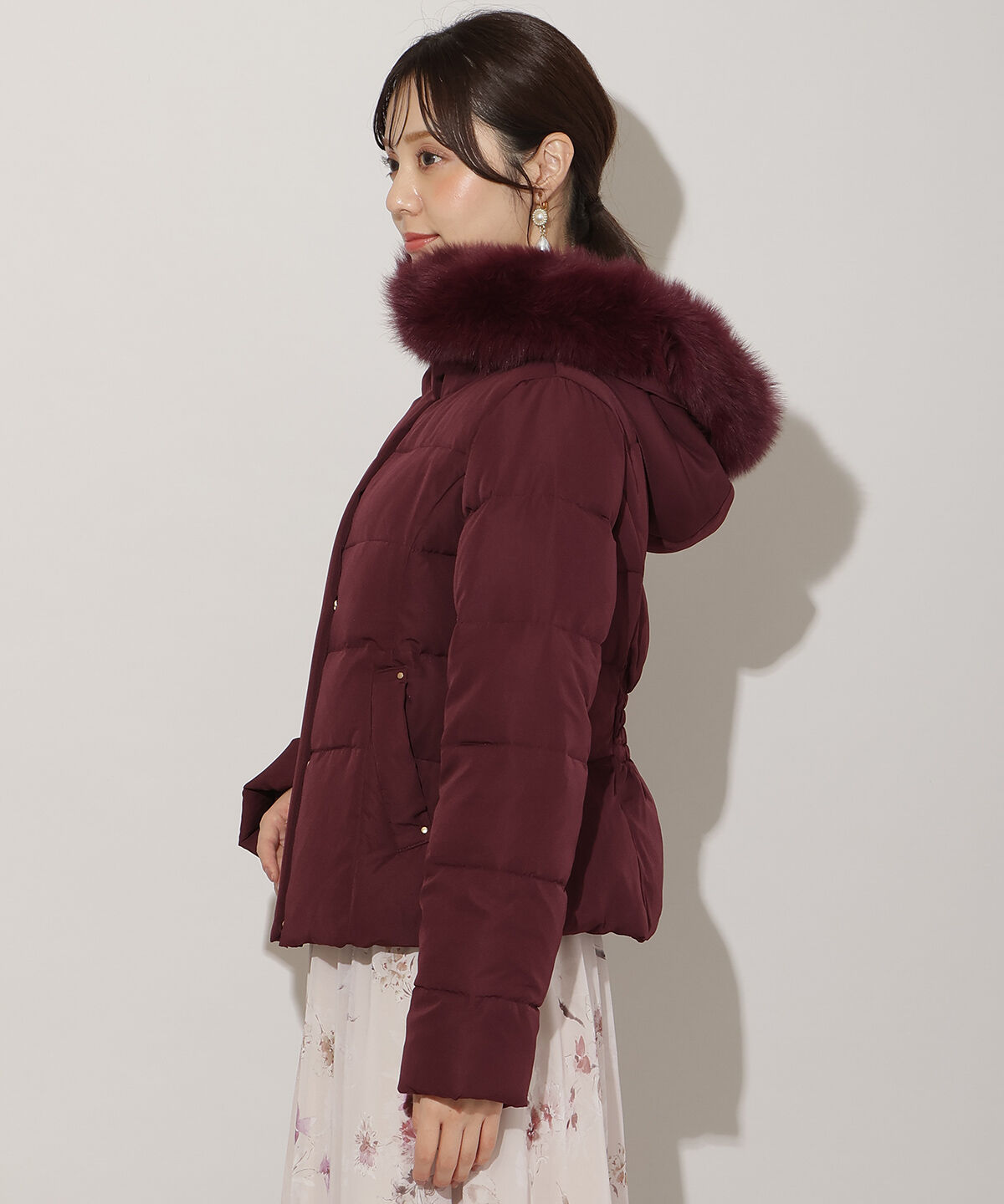 WILLSELECTION「フードファーペプラムショートダウン」|ダウン|