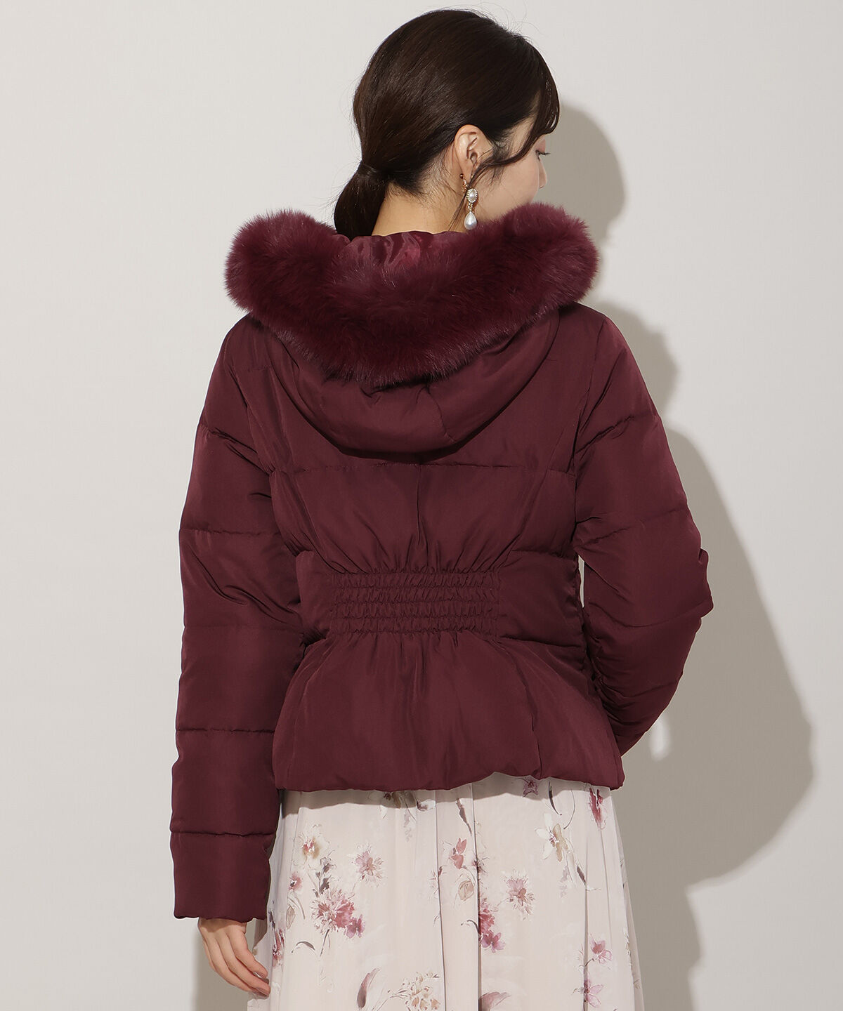 WILLSELECTION「フードファーペプラムショートダウン」|ダウン|