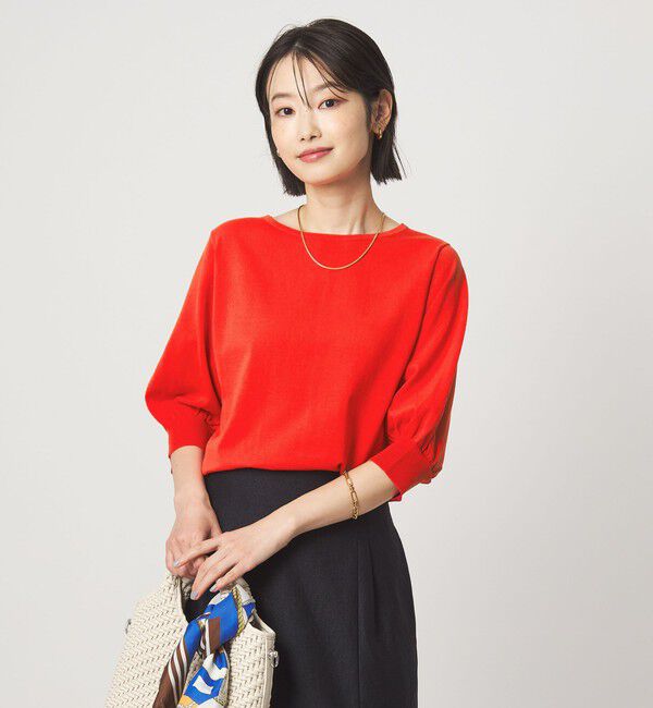 UNITED ARROWS green label relaxing「HIYOKE フォルム スリーブ プルオーバー ニット」|ニット・セーター|