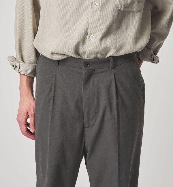 STEVEN ALAN「＜Steven Alan＞ TCL オックスフォード アウト ワンプリーツ スラックス」|スラックス|