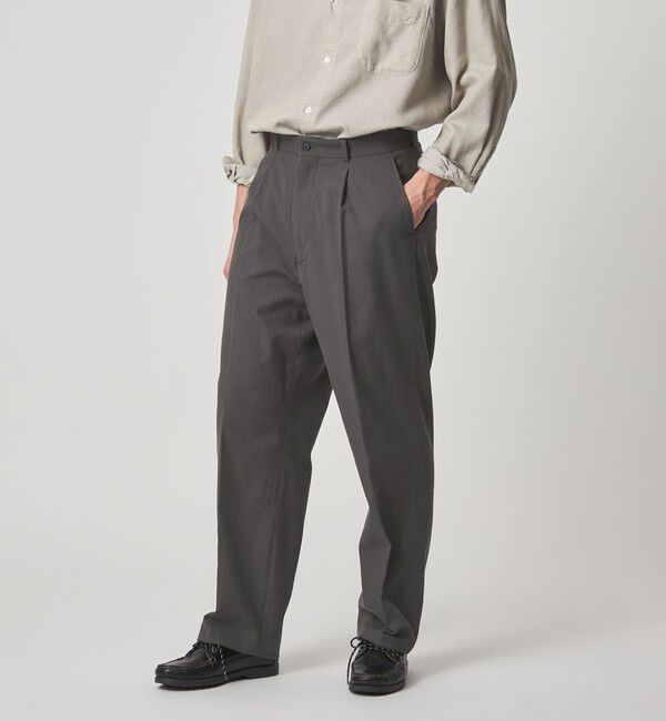 STEVEN ALAN「＜Steven Alan＞ TCL オックスフォード アウト ワンプリーツ スラックス」|スラックス|