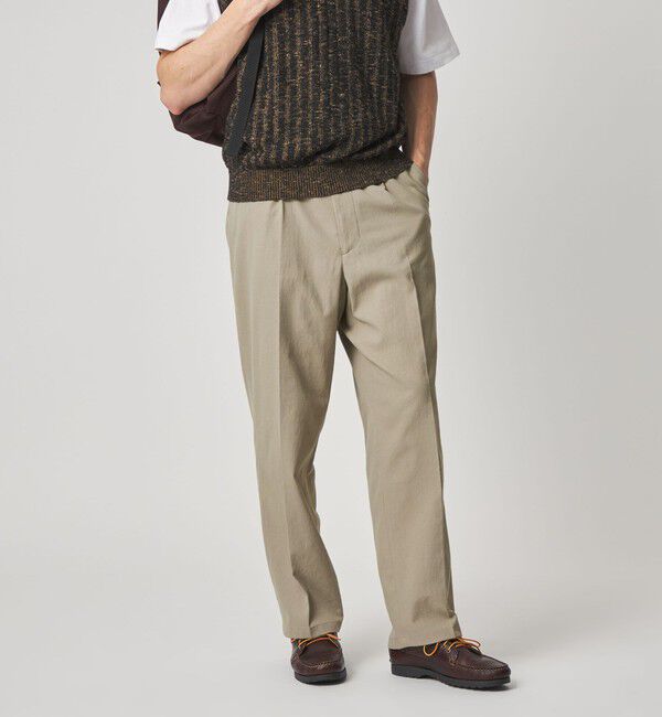 STEVEN ALAN「＜Steven Alan＞ TCL オックスフォード アウト ワンプリーツ スラックス」|スラックス|