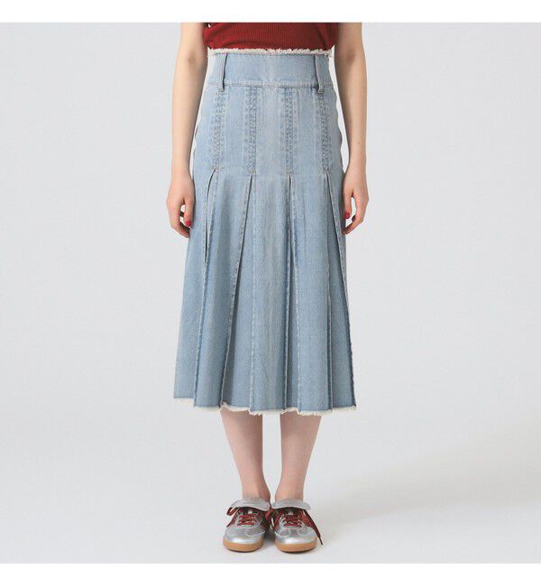 Ray BEAMS 「デニム タック ミディアム スカート」|スカート|