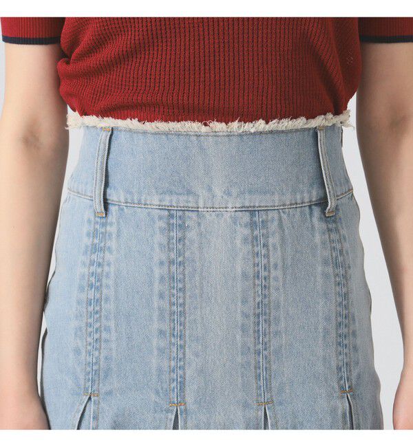 Ray BEAMS 「デニム タック ミディアム スカート」|スカート|