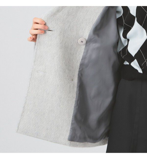 Ray BEAMS 「シャギー ダブル ハーフ コート」|その他|