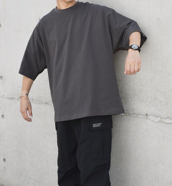 SHIPS any「SHIPS any: バックサイド / スリーブ プリーツ スケアスリーブ ワイド Tシャツ◇」|Tシャツ・カットソー|