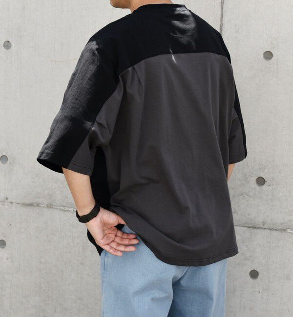 SHIPS any「SHIPS any: バックサイド / スリーブ プリーツ スケアスリーブ ワイド Tシャツ◇」|Tシャツ・カットソー|