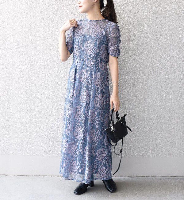 SHIPS for women「kaene:バックリボンレースワンピース 2（セレモニー対応可）」|ワンピース|