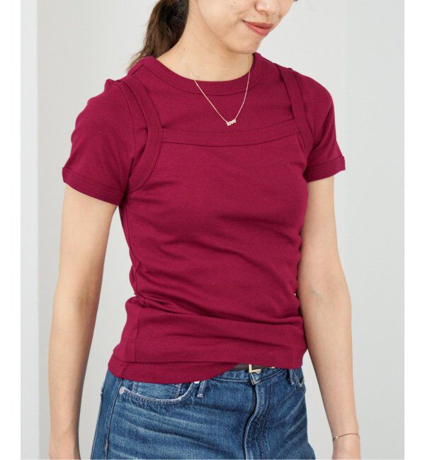 IENA「FLORE FLORE/フローレフローレ CAR TEE Tシャツ」|Tシャツ・カットソー|ピンク B