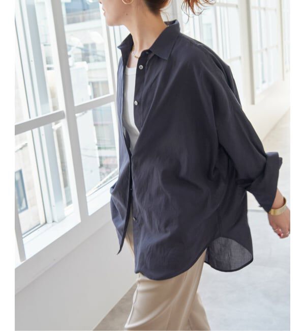 Spick and Span「《追加》ガーメントダイカシュクールシャツ」|シャツ・ブラウス|