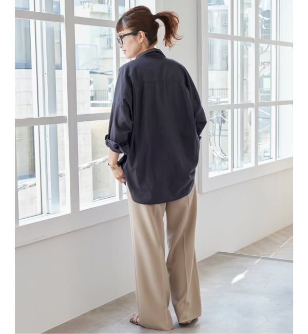 Spick and Span「《追加》ガーメントダイカシュクールシャツ」|シャツ・ブラウス|