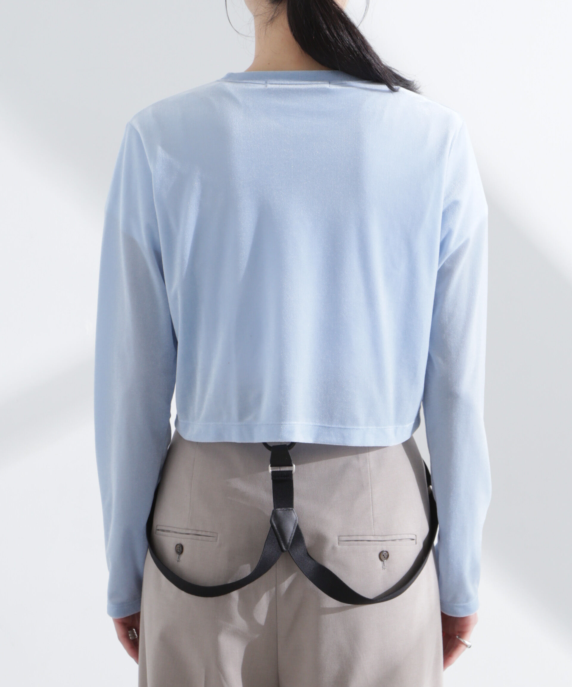 nano･universe「シアーベロアメニーボタンカーディガン」|Tシャツ・カットソー|