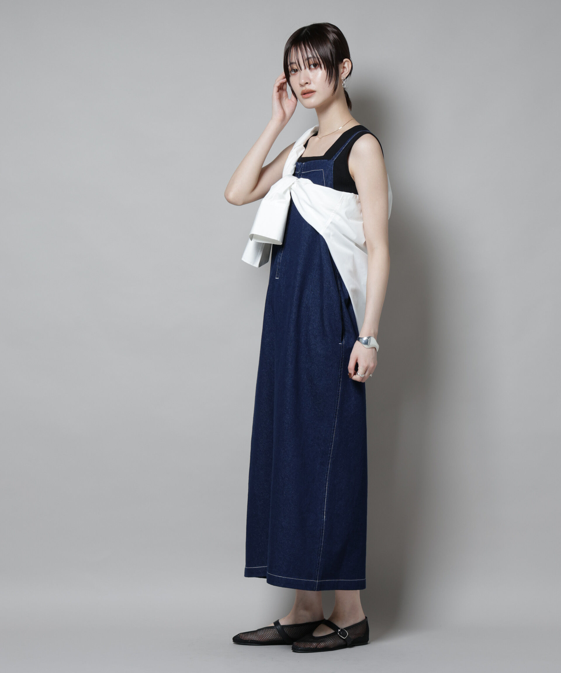 nano･universe「前後2wayデニムキャミソールワンピース」|ワンピース|