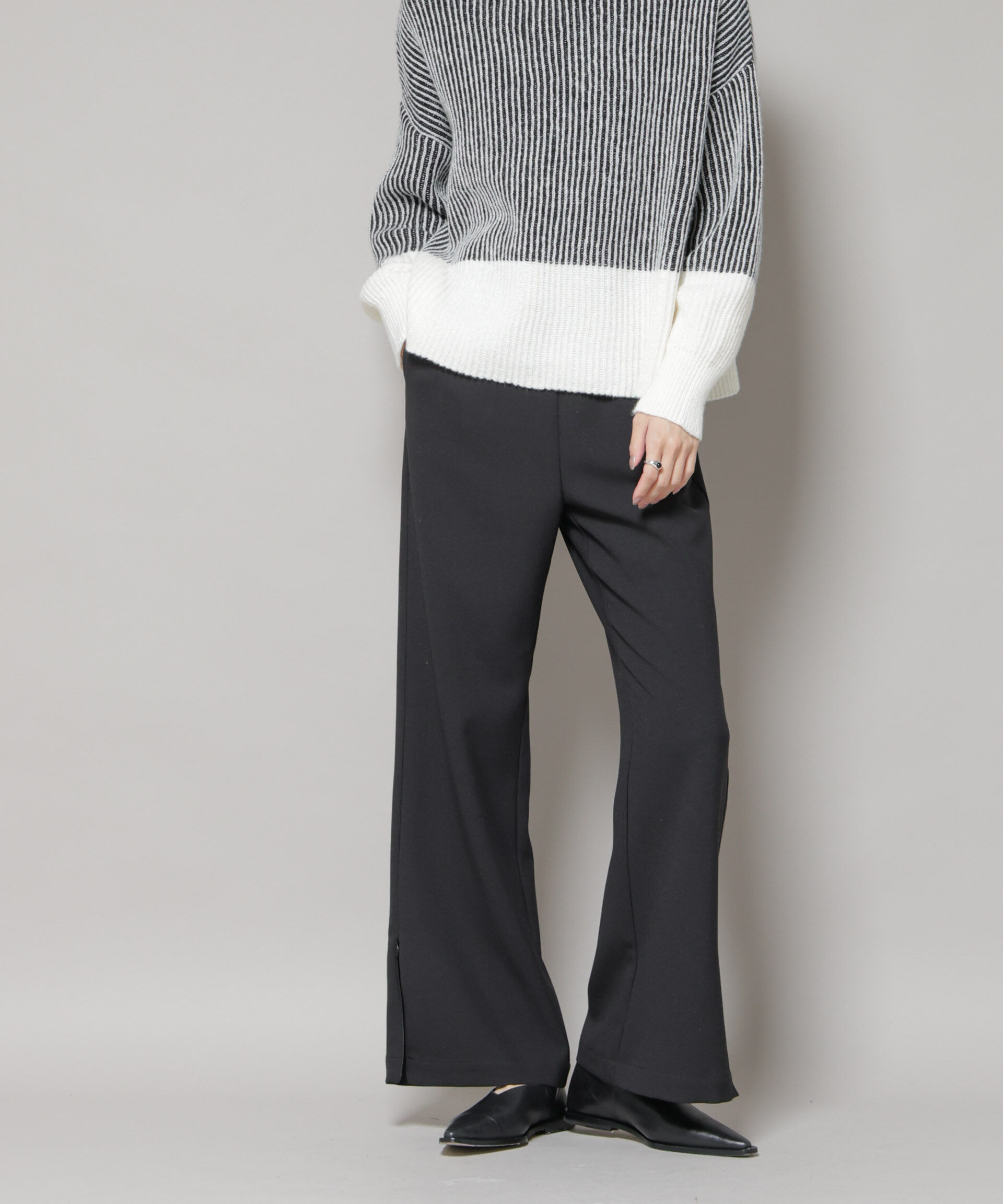 nano･universe「ジップスリットパンツ」|チノ|