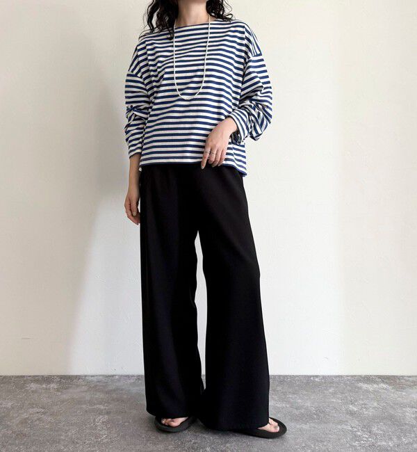 fredy emue「ボーダーハートパッチプルオーバー」|Tシャツ・カットソー|