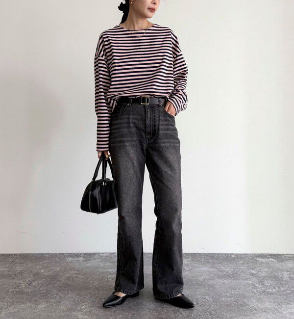 fredy emue「ボーダーハートパッチプルオーバー」|Tシャツ・カットソー|