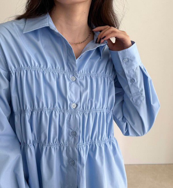 fredy emue「【@sora_522m企画】シャーリングシャツ」|シャツ・ブラウス|