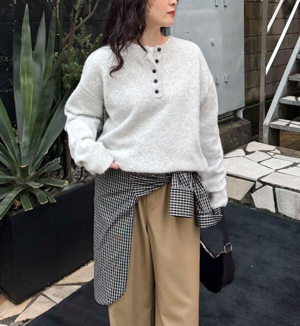 fredy emue「ヘンリーネックニットプルオーバー」|ニット・セーター|