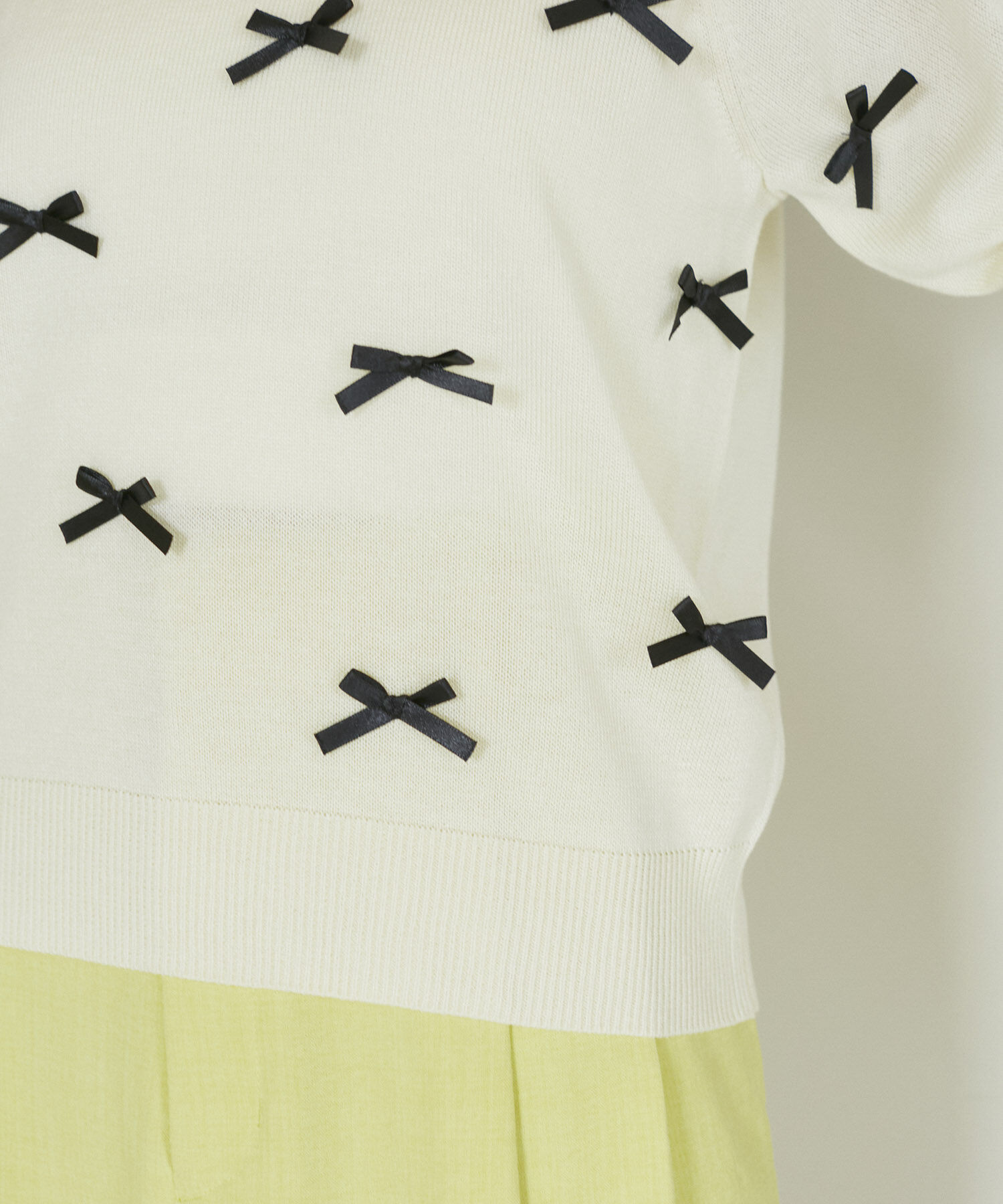 VIS「リボンハーフスリーブサマーニット」|ニット・セーター|