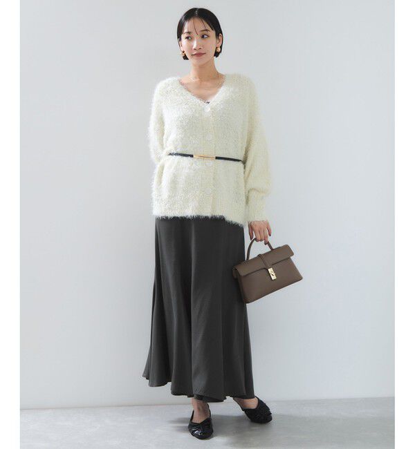 VIS「フィブリルサテン＆レースアソートマーメイドスカート」|スカート|